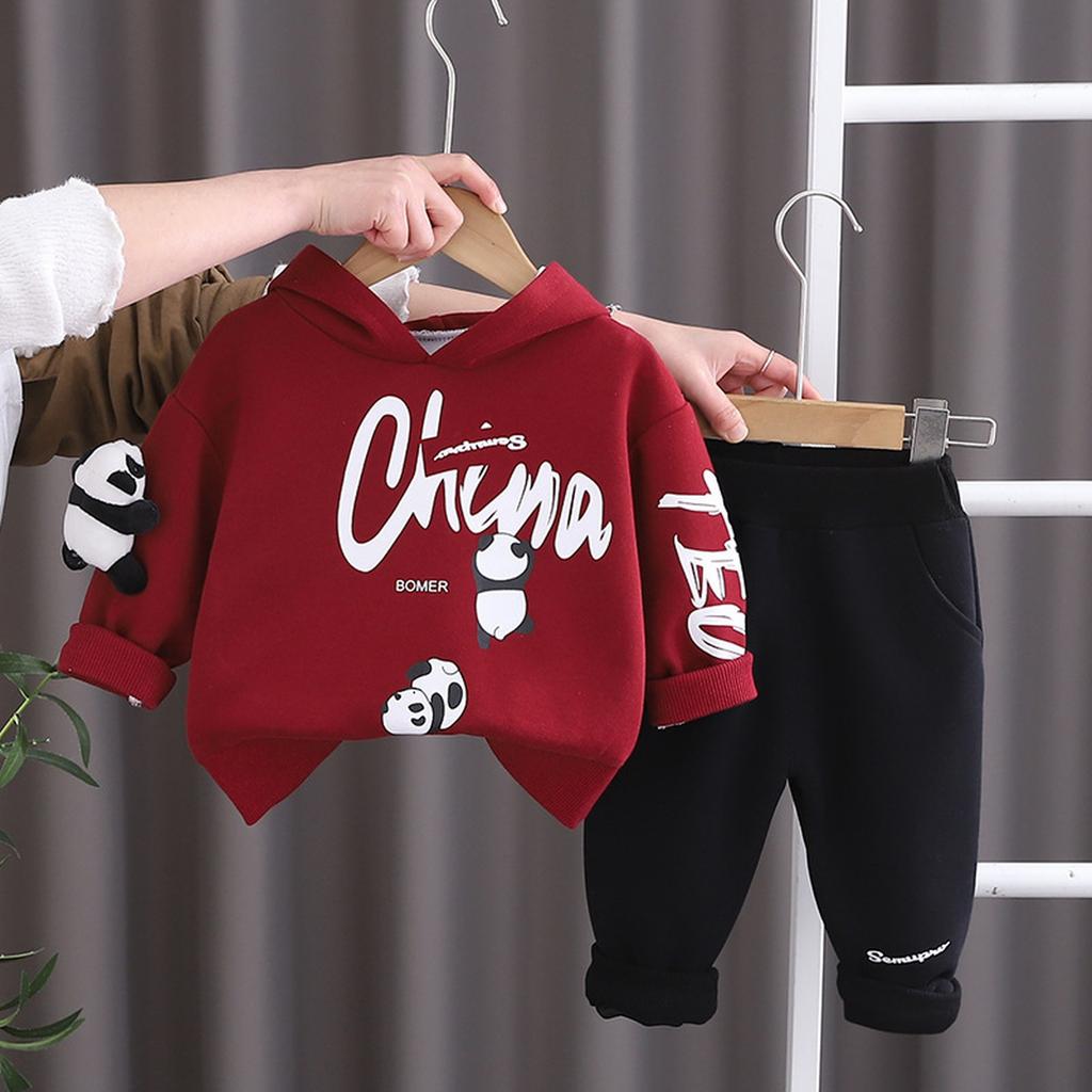 Set casual a maniche lunghe per bambini, comodi outfit da indossare tutti i giorni