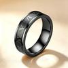 Stylish Roman Numeral Engraved Stainless Steel Ring
