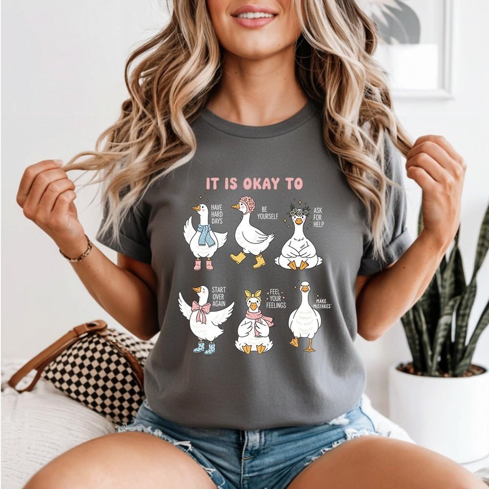 Unisexs Motivational Goose Tshirt Cute Funny Unisextal Health Unisexs Tshirt