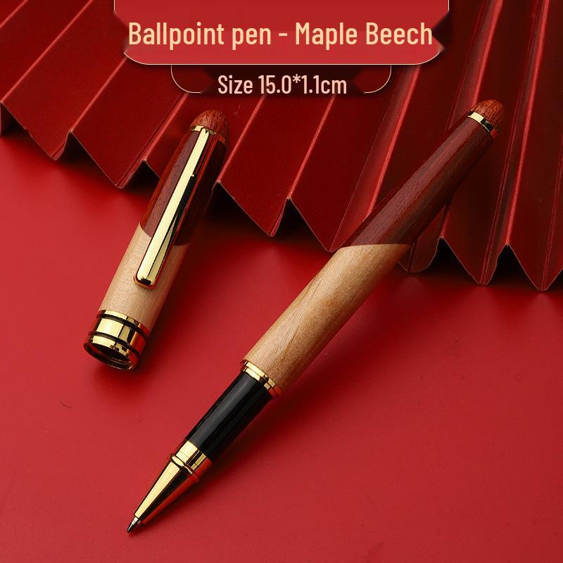 Retro Bamboo & Metal Pen: High-End Ballpoint, Fountain, Signature for Business or Graduation Gifts