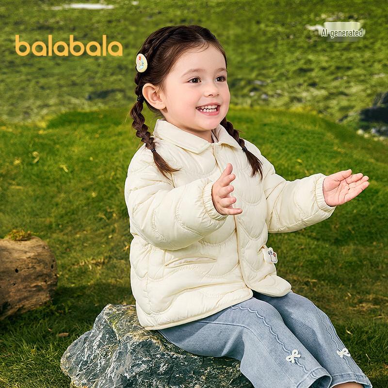 Balabala Kids' Protective Lapel Down Jacket