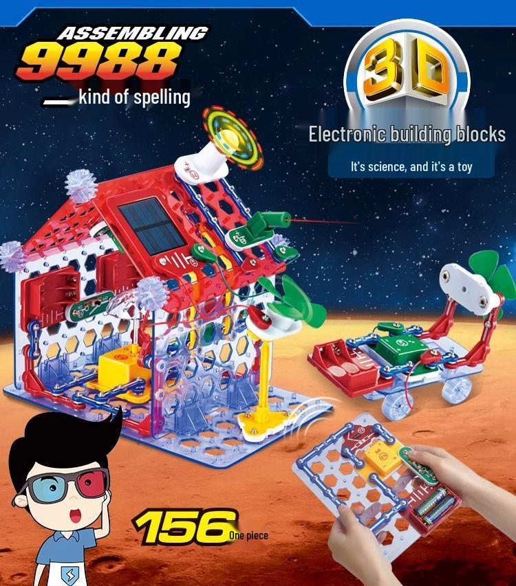 Kid's Electronic Circuit Building Blocks for Science Experiments