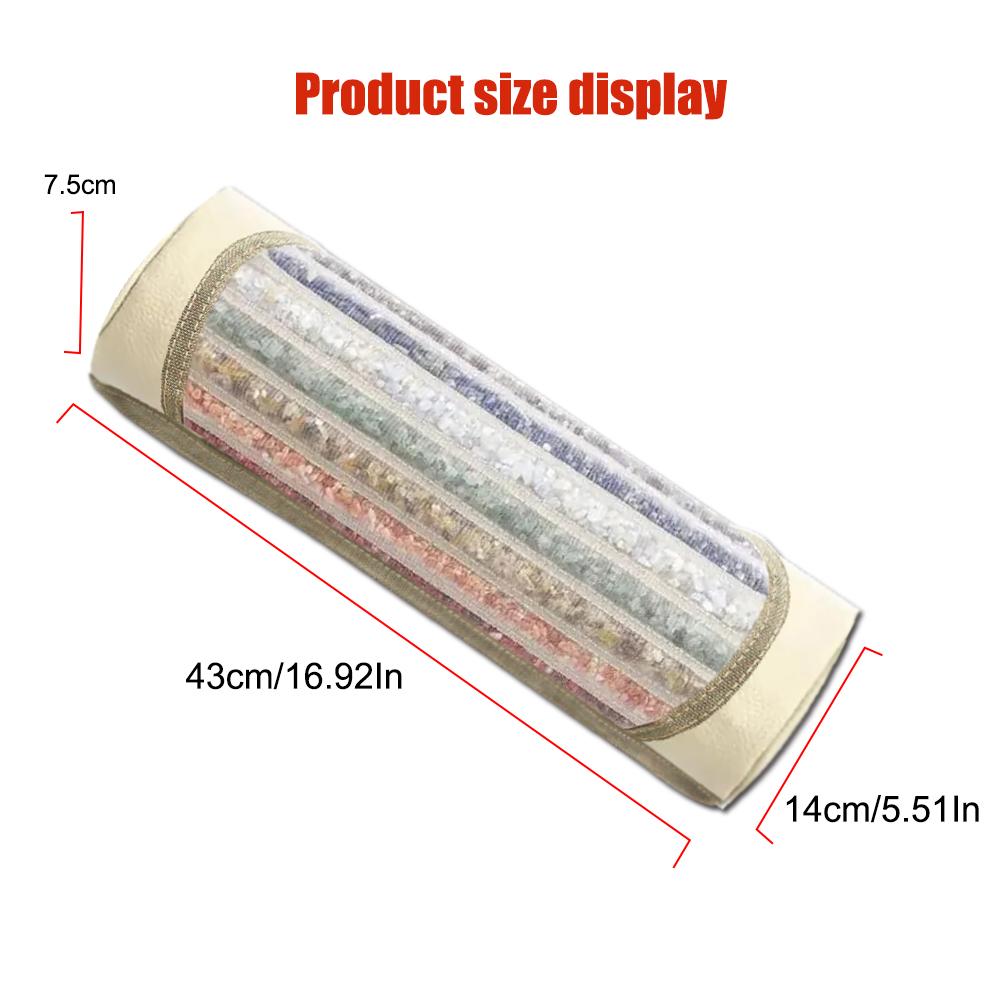 7 färger Kristaller Massagekudde Regnbåge Naturlatex Negativ jonkudde Ametist Jade Ädelsten Sovuppvärmd terapikudde