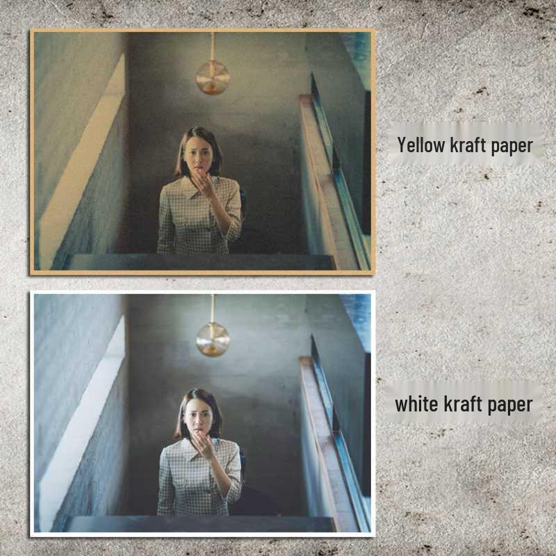 

Parasite Movie Poster - Retro Kraft Paper Wall Art for Cafe, Bar, or Restaurant with Free Shipping in Korea White card paper (non-adhesive) 30*42 cm