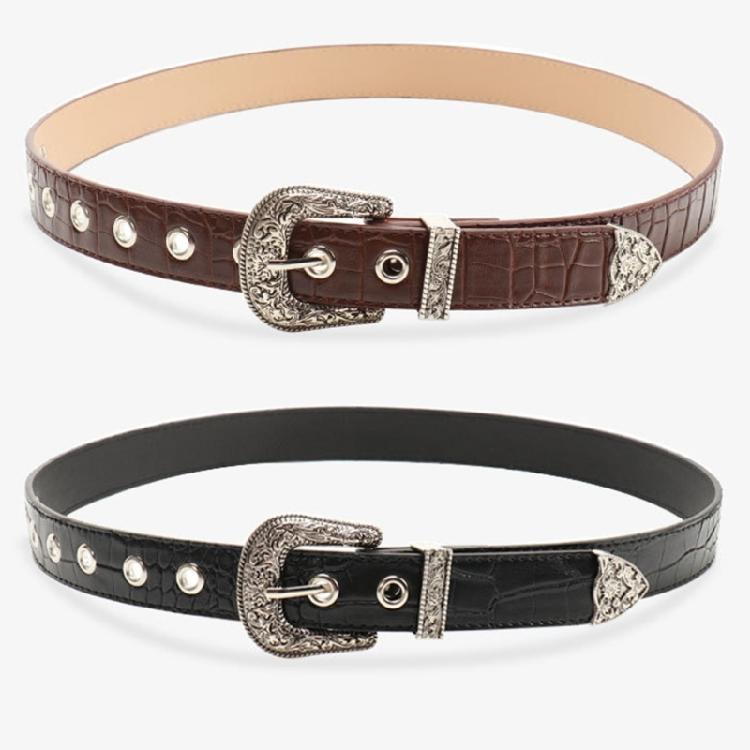 Natural Women's Timeless Belt Contemporary Themed PU Leather Strap Metal Hardware For Stylish Looks