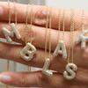 Elegant Zircon Letter Pendant Necklace – Versatile Clavicle Chain