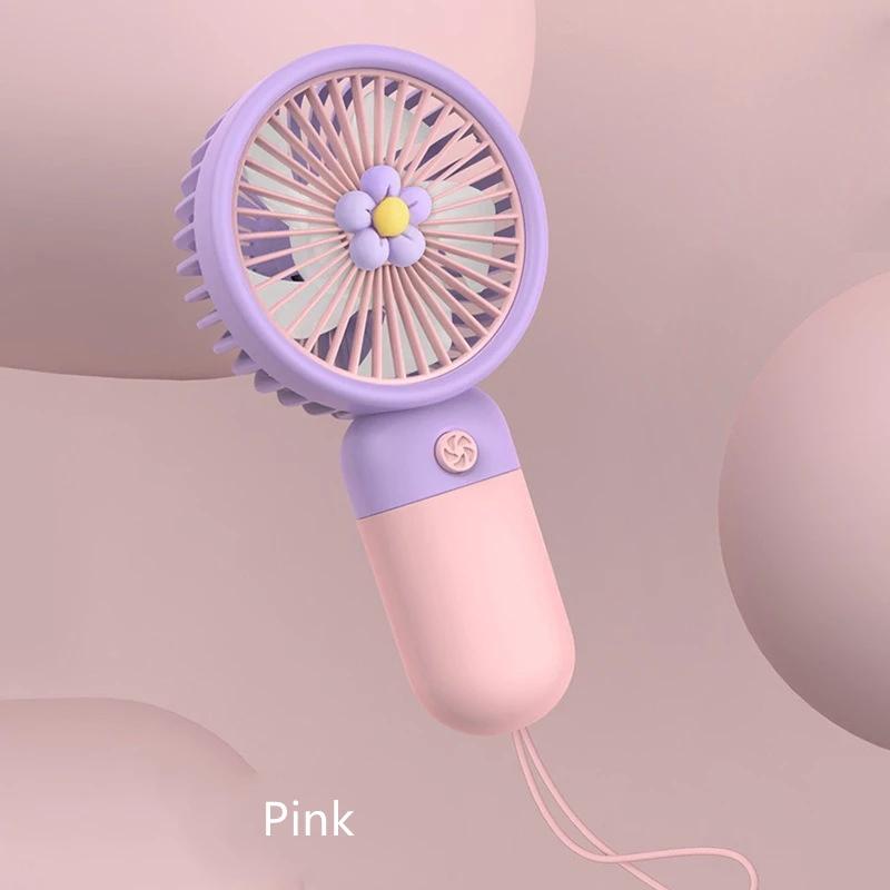 Portable Mini Fan Handheld Pocket Fan USB Rechargeable Small Fan 1 Speeds Cute Personal Desk Fan for Office Outdoor Travel Gift
