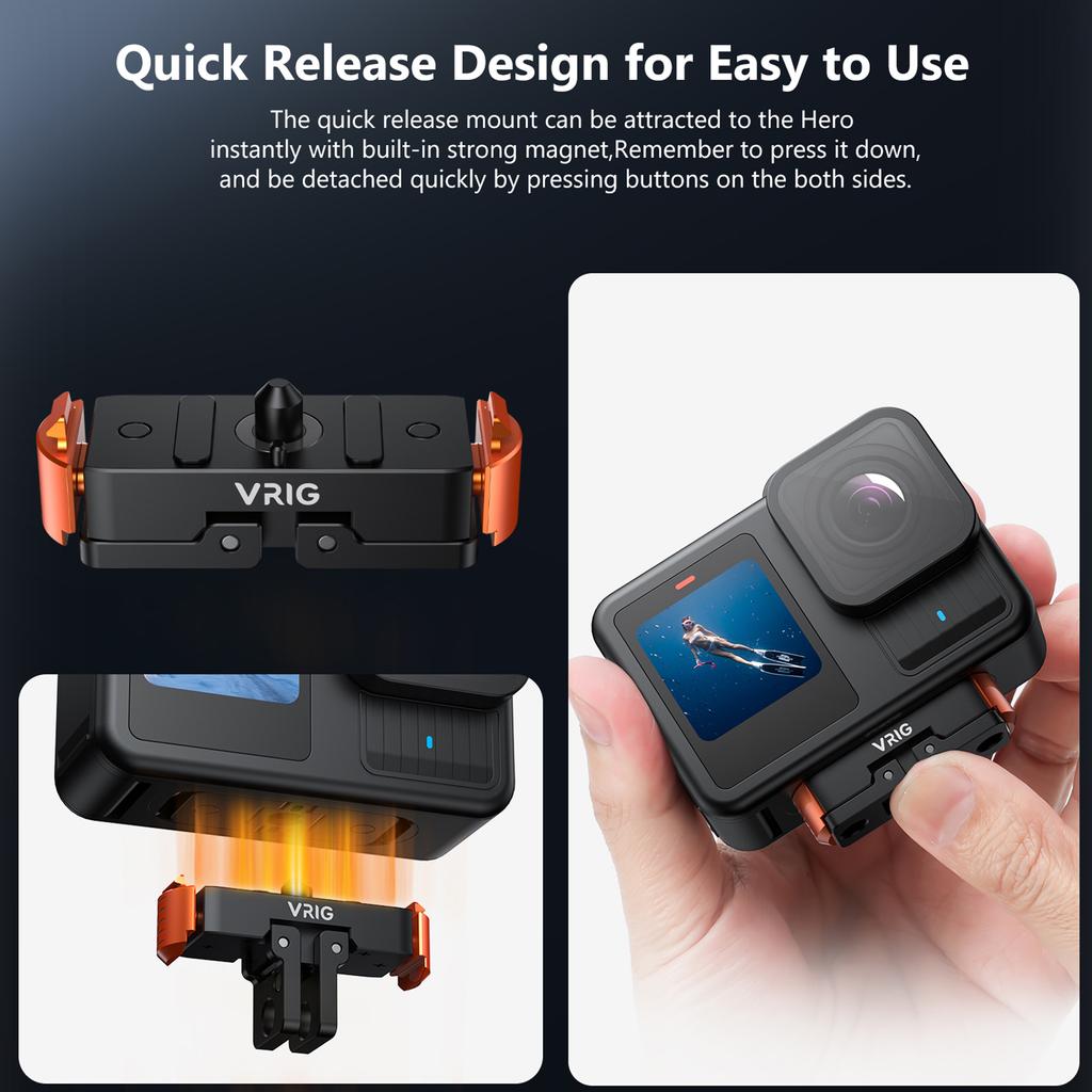 Sports Camera Magnetic Quick Release Mount Magnetic Adapter Mount Aluminum Alloy Magnetic Quick