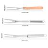 Kitchen Utensils Food Grade Stainless Steel Bbq Grilling Fork With Wooden Handle Outdoor Barbecue Tools Kitchen Gadgets
