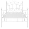 vidaXL Bett Weiß Metall 100x200 cm