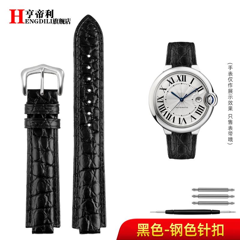 18-11mm 20-12mm Crocodile Genuine Leather Watchband For Cartier Blue Balloon Wsbb0025 Bracelet Watch Men's Women's Replace Strap