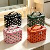 Portable Cosmetic Bag, Large Capacity Travel Makeup Case Organizer, Black For Women Toiletry Bag for Girls Traveling With Handle