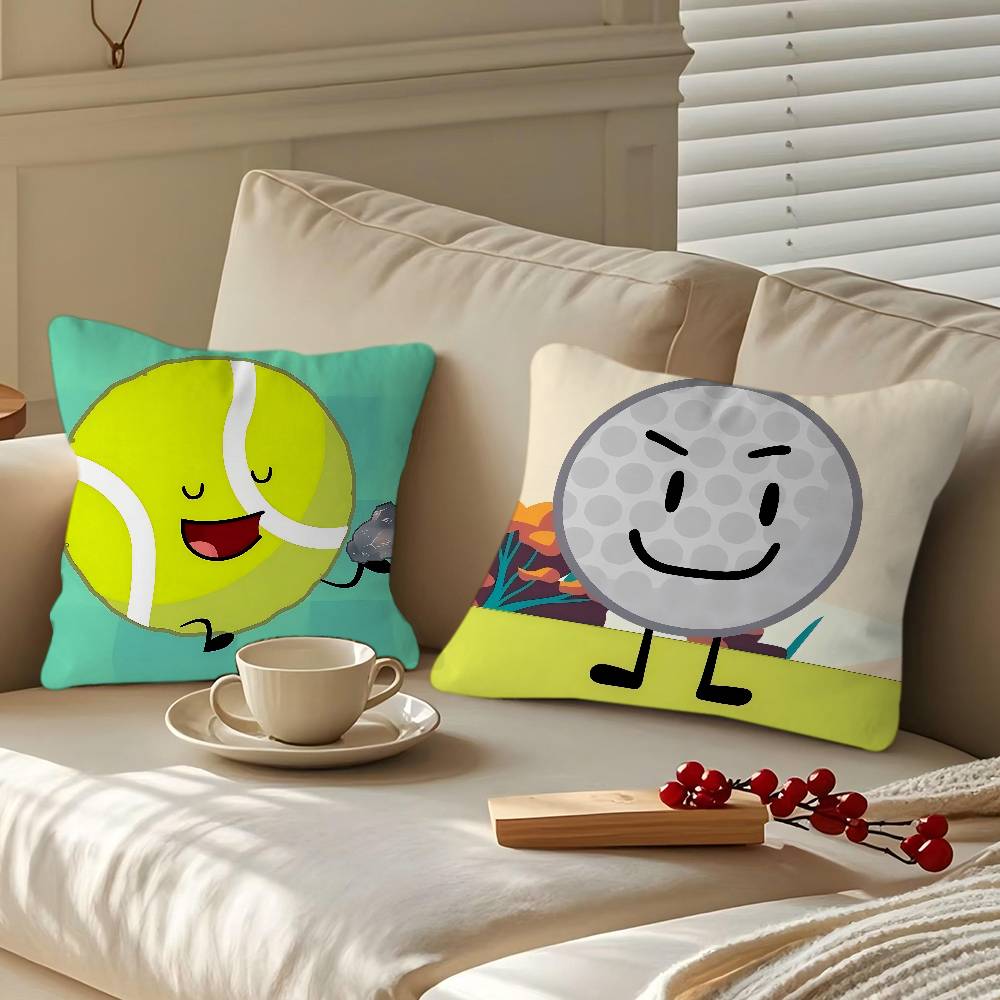 Cartoon B-BFDI Kissen Anime Kissen Sofa Bett Kopfkissenbezug Kissenbezug 45x45 cm Mode