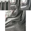 Beautiful Gray Star Moon Flower Dot Window Drapes Offering Modern Blackout Function