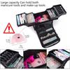 Folding Manicurist Toolbox Portable Cosmetic Bag Travel Makeup Case