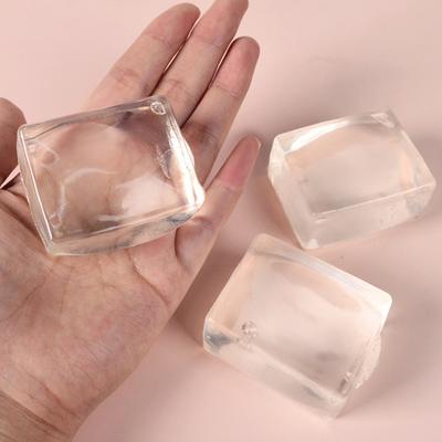 1/2/3Pcs Transparent Ice Cube Squeeze Toy Anxiety Relief Stress Ball Sensory Toy Soft Stress Ball Stretchy Cube Pinch Toy Party Favors