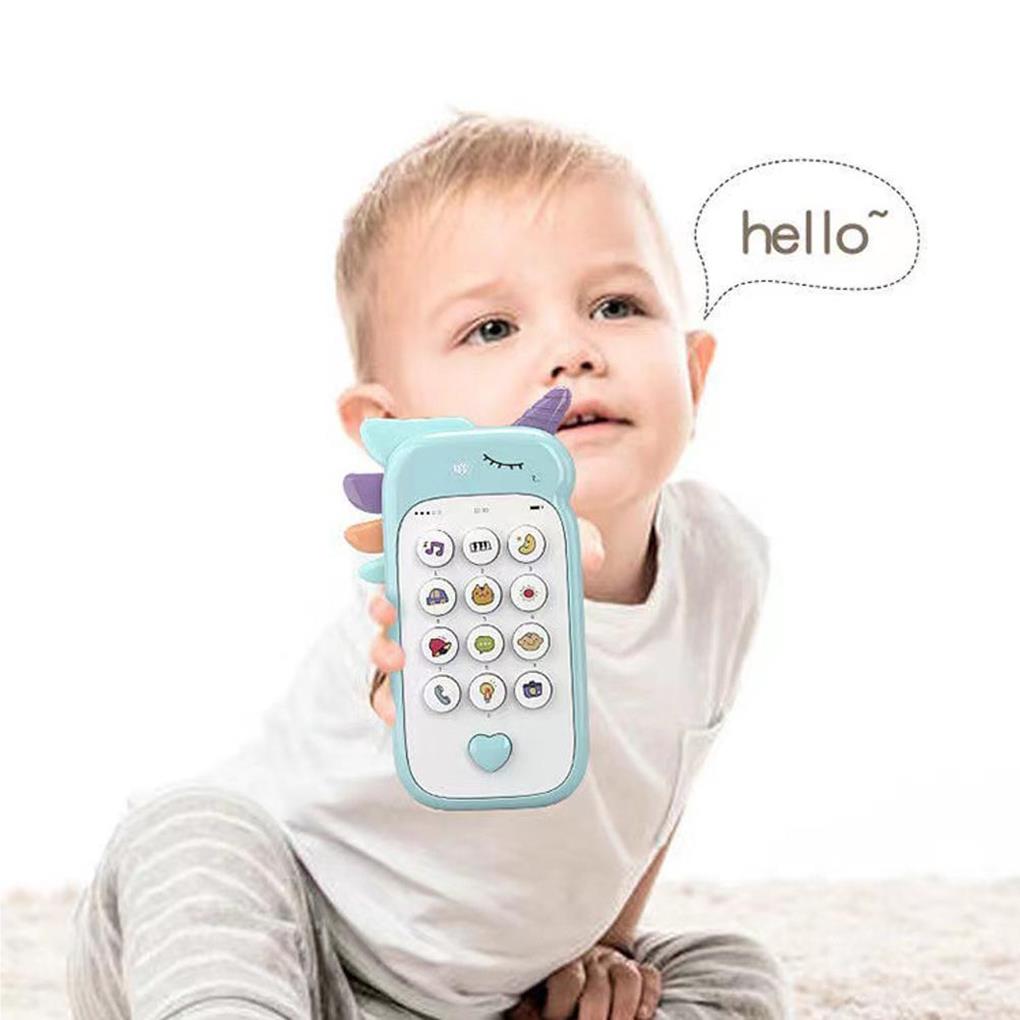 Baby Boy Girl Mobile Phone Toy Music Sound Teether Cartoon Simulation Infant Early Educational Interactive Gaming Gifts