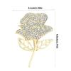 Sparkling Rhinestones Rose Brooches Alloy Pins Elegant Brooch Alloy Texture Statement Brooch for Special Occasions