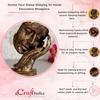 CraftIndia Golden Resin Human Face Statue Sleeping On Hands Decorative Showpiece for Home Decor Living Room Bedroom|