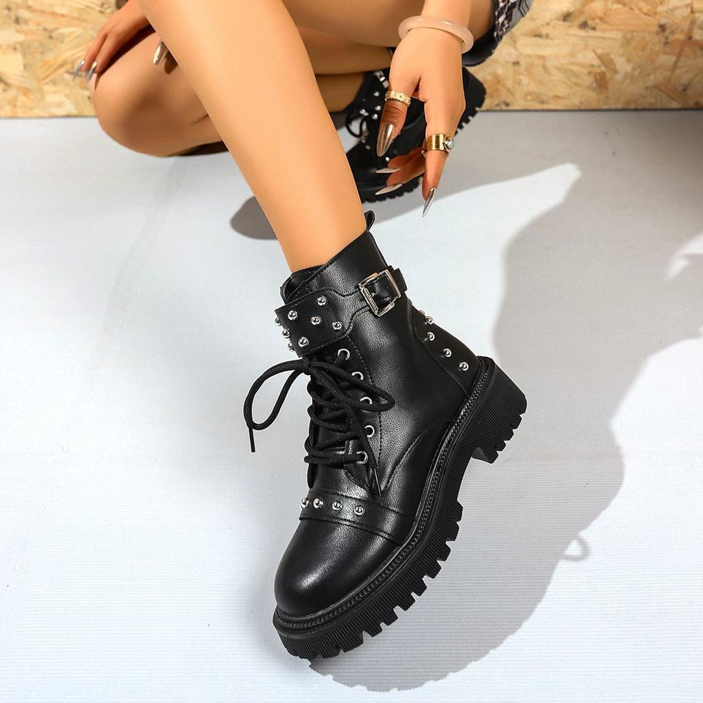 2025 autumn and winter new Internet celebrity platform Martin boots women's sweet cool single boots fried street small fashion short boots