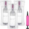 Wine Bottle Protector, 20 Pieces Inflatable Packaging, Wine Bottle Protection with Air Pump, Anti-Shock Inflatable Air Column Bags for Packaging