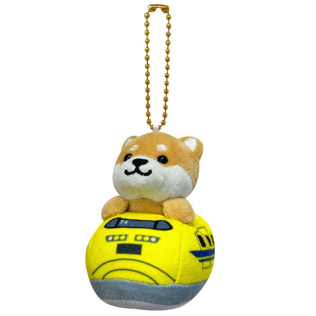 Traveling Mameshiba Keychain Mascot Ball Chain Bag Charm Cute Fluffy Shiba Inu Mameshiba Soothing [LamPlanning] [Series-8] (Doctor Yellow)