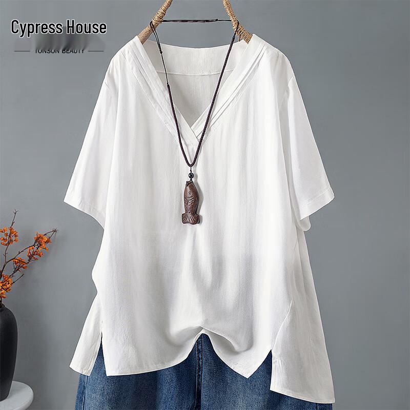 Women s V-Neck Loose Short-Sleeve T-Shirt M