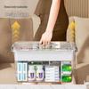 Compact Multi-layer Transparent Medicine Organizer with Large Capacity