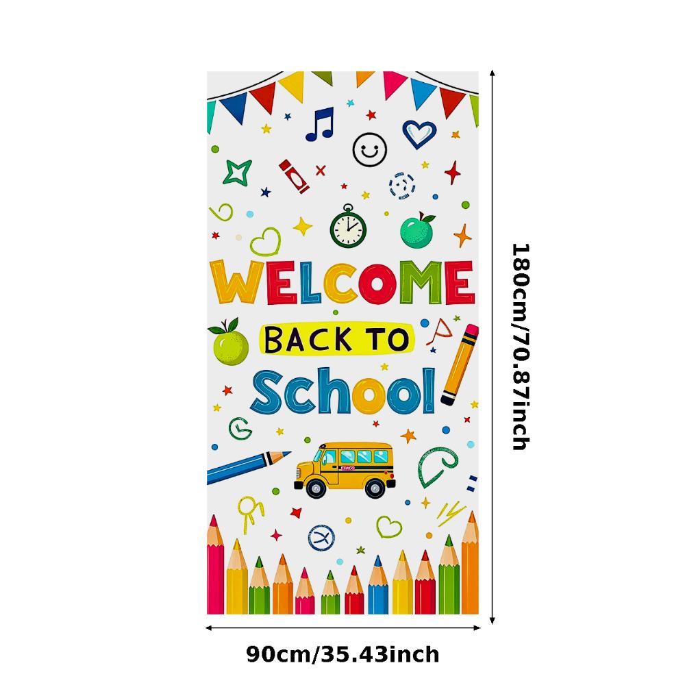 Classroom Decoration Colorful Design Welcome Back To School Banner Educational Banner Educational Theme School Bus Banner For