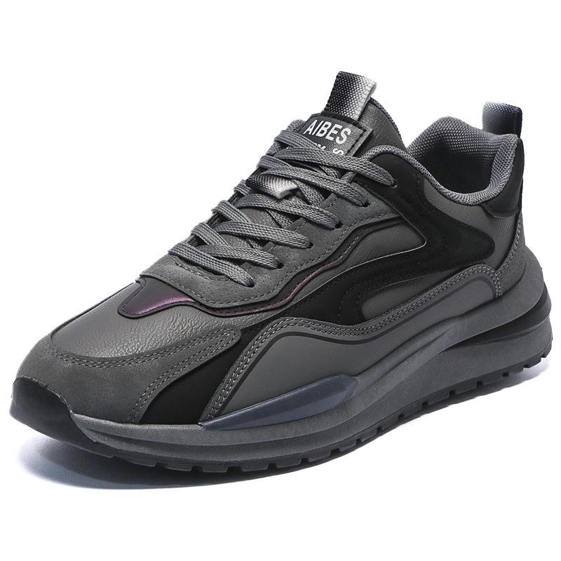 Spring New Breathable Leather Men's Shoes Trendy Casual Sports Shoes Wear-resistant Non-slip Versatile Trendy Shoes