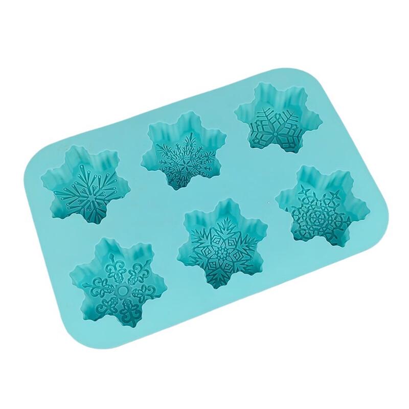Pabei 6-Hole Snowflake Silicone Mold
