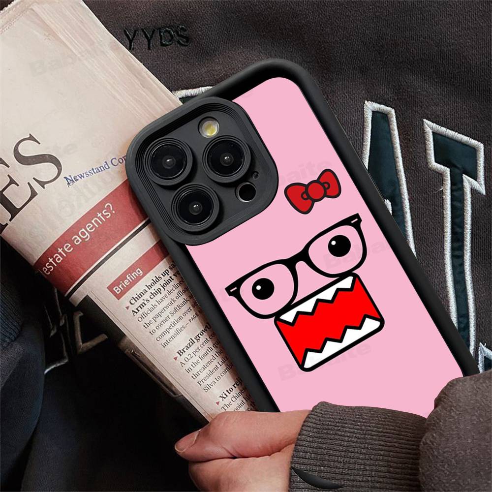 Cute Domo Kun Phone Case For IPhone 11 12 13 16 15 17 14 Pro Max Soft Funda Silicone Cover