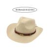 Retro Summer Western Cowboy Hats Hiking Wide Brim Straw Cowgirl Hat Vacation Travel Sunscreen Visor Cap Unisex