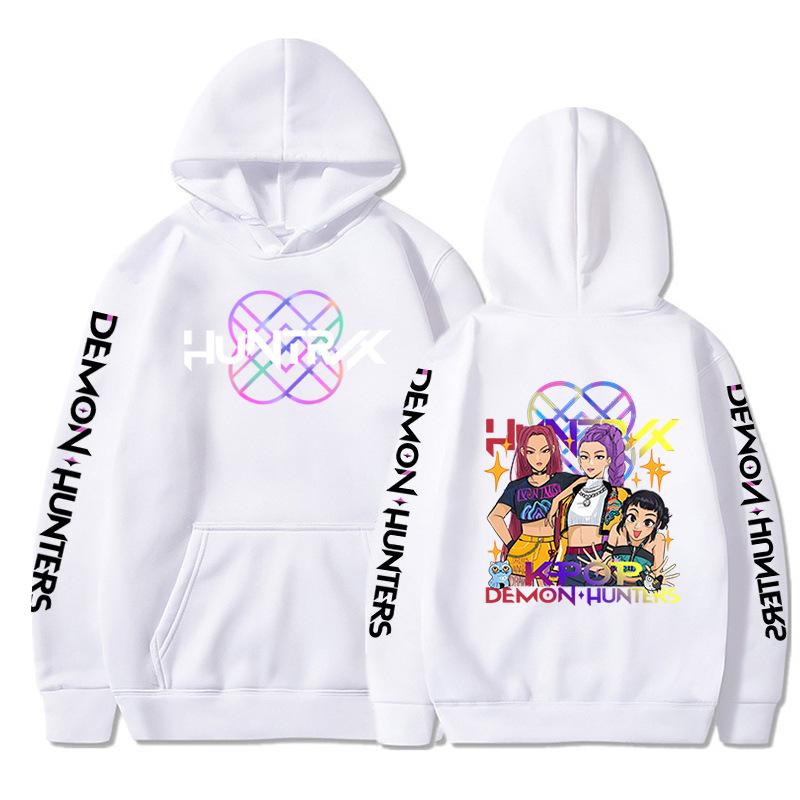 KPop Lovci démonů Huntrix Vtipná anime potisk Mikina Muži Ženy Estetická Trendy Ležérní Pulovr Dlouhý rukáv Mikina Dárky pro fanoušky