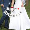 Just Married Car Decorations, Just Married Wedding Banner Set, Just Married Sign Banner Car Decorations Fit for Honeymoon Wedding, Photo Props and