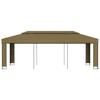 Gazebo with Double Roof 3x6 M Taupe 180 G M²