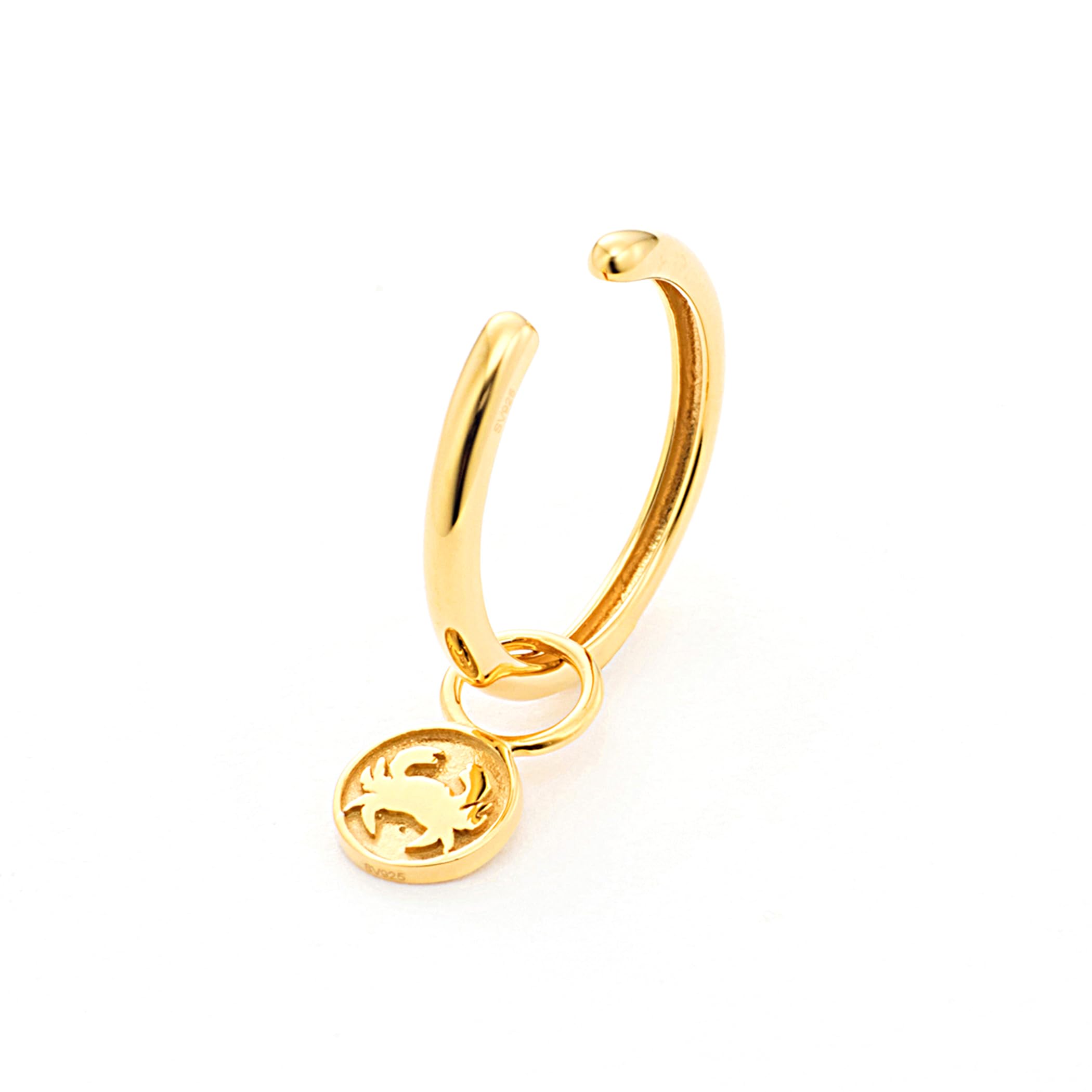 

ESTELLE Ear Silver with Yellow Gold Plating Earring [ESTELLE] [Official] [WEB Exclusive] Women s Cuff, Single (Cancer) 0291-0429-0019-0000