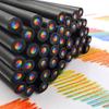12 Rainbow Gradient Magic Pencils - Vibrant Graffiti and Painting Markers, Kawaii Creative Writing and Art Supplies, Stationery, Colorful Writing Pens