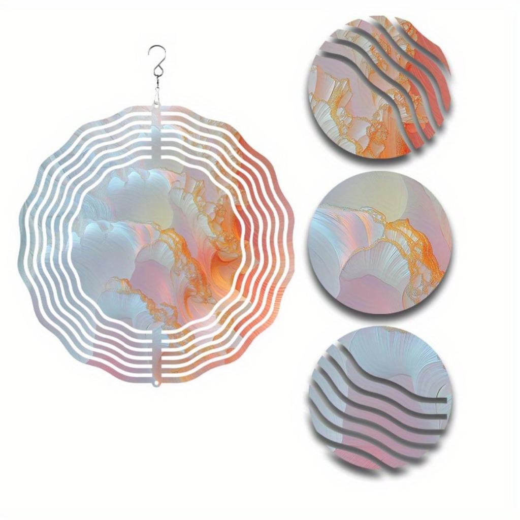 10 Zoll Hängendes Windspiel Einzigartiges Künstlerisches Design für Balkon- und Hofdekoration 360° Drehbarer Haken Dynamisches und Intelligentes Geschenk für Frühling und Sommer