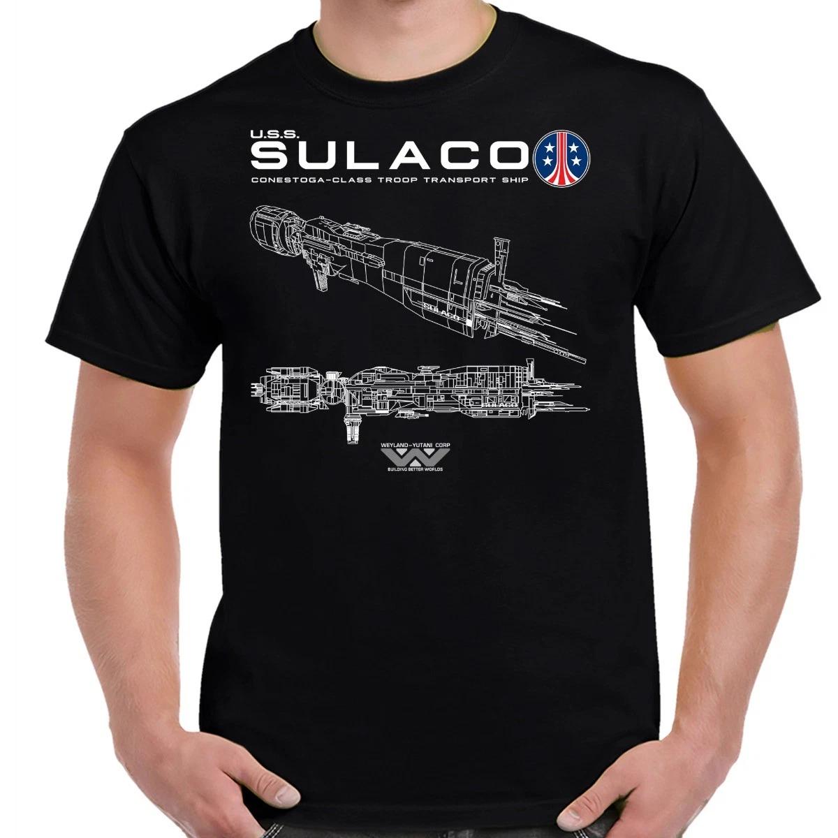 USS Sulaco Schematic Design Adult T-Shirt M