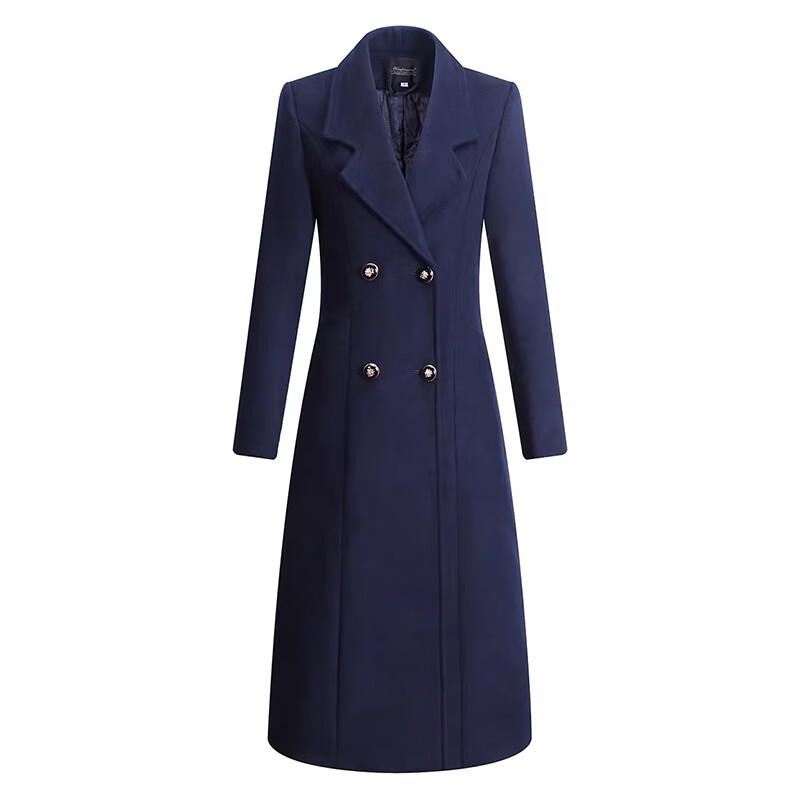 Treamon Women's Professional Wool Blend Padded Long Coat