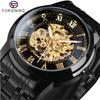 Forsining Pánské módní ležérní voděodolné duté hodinky Automatické mechanické hodinky GMT1236-2-A
