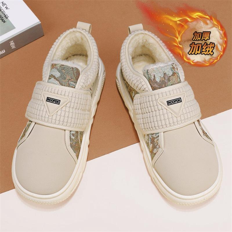 

Флісові теплі низькі бавовняні черевики чоловічі зимові чоловічі черевики 2024 нові північно-східні волосяні черевики чоловічі на липучках трендові черевики 44