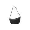 Fashion Casual Zipper Closure Sheepskin Crescent Bag Handheld Shoulder Crossbody Bag Regular Men Bags Black 1179492001