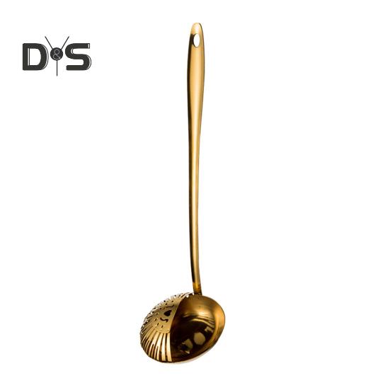 Stainless Steel Skimmer Spoon for Frying Cooking 2 In 1 Slotted Spoon Long Handle Colander Strainer Scoop for Hotpot Pasta Noodles