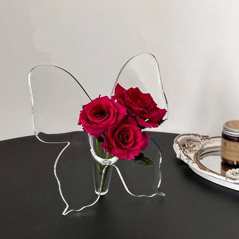 Ins Stil Modern Minimalistisch Acryl Schmetterling Vase Arrangement Dekoration Blume Acryl Wohnzimmer W6J9