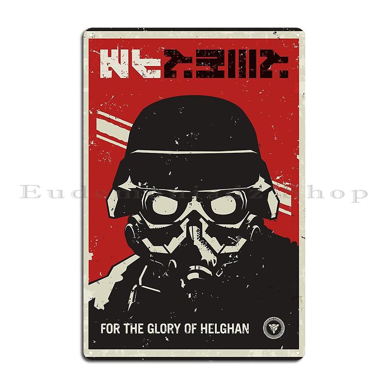 Tritt dem Death Korps bei Rekrutierungsposter Ruhm von Helghan Alternative Killzone Metall Rostig Klassisches Kino Design Blechschild Poster