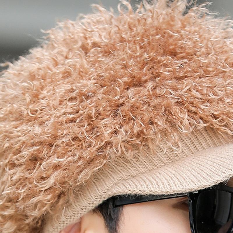 Luxurious Plush Knitted Hat Trendy Portable Hat Soft Fashionable Hat for Hiking and Everyday Fashion Accessory