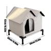 Outdoor Cat House Foldable Waterproof Winter Animal Tent Bed Outside Cat House Weatherproof With Elevated Base For Yard Garden
