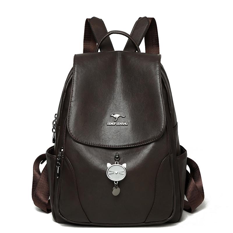 Women's PU Backpack Large Capacity Travel Backpack